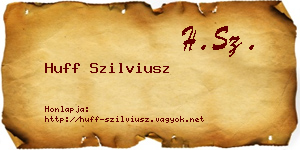 Huff Szilviusz névjegykártya